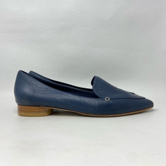 Equitare Blue Leather Pointed Toe Flats, Women’s Size 40 - Picture 3 of 14